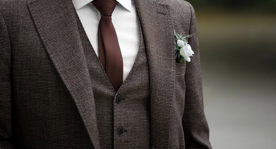 closeup of a suit jacket and vest